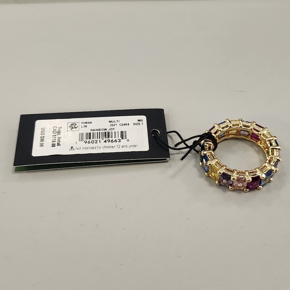 NWT Kate Spade Gold-Tone Rainbow Joy Baguette Ring SIZE 7 - Picture 4 of 5